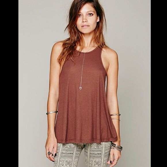 Revolve FREE PEOPLE LA NITE Racerback Heathered Tank - Picture 1 of 6